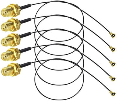 5 Stuks U.FL Mini PCI naar Omgekeerde Polariteit SMA Pigtail-antenne - 20 cm WiFi-kabel
