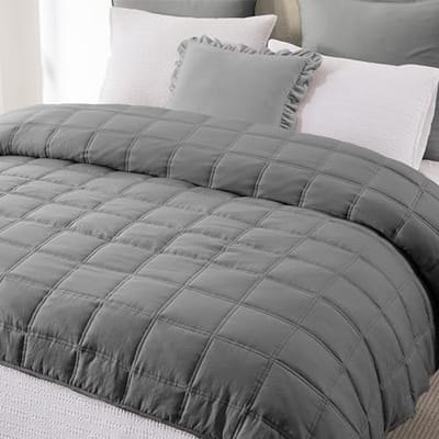Zachte grijze spreideken 270 x 300 cm – Microvezel woondeken voor bed en bank – Oeko-Tex gecertificeerd