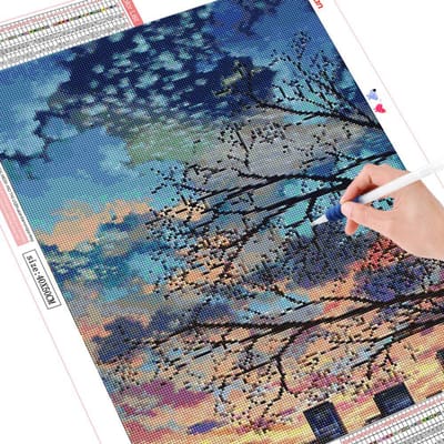 Peinture Diamant Carré Complet Arbre Nouvelle Arrivée Broderie Diamant Mosaïque Paysage Artisanat Décoration de Maison Full Square 20X30CM