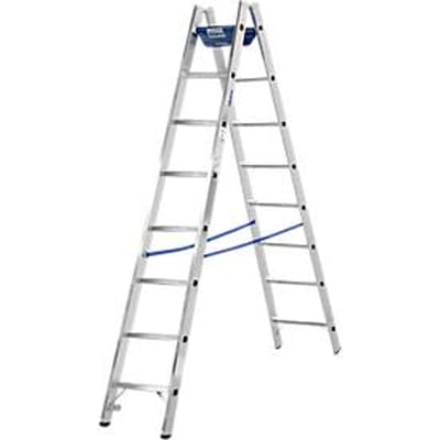 Dubbele trapladder, 2 x 7 sporten, + toolbag GRATIS