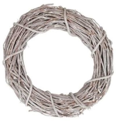 DBT Krans Landelijk Natuurlijke Materialen Grijs-Wit D 30 cm H 7 cm