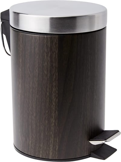 Pedaalemmer - Afvalbak - Hygiënisch Werken - Stevig Metalen Ontwerp - 3 Liter - Bruin