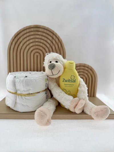 Baby •Kraam Cadeaupakket Neutraal• Luiertaart Knuffel Zwitsal - Leuk om cadeau te geven - Perfect Gifts