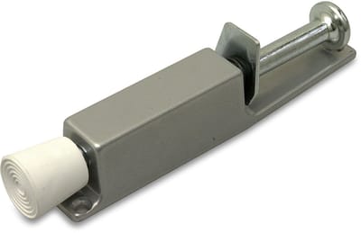 Deurvastzetter - Zilvergrijs - Zamac - Dulimex - met voetstift Dulimex 120x25mm, grijs