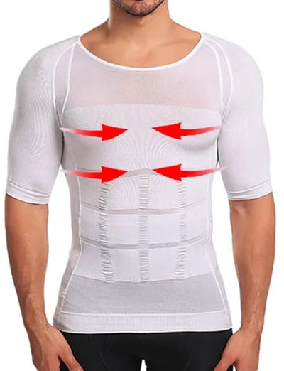 Compressieshirt Heren Mouwloos Maat L – Afslankend Body Shaper Vest – Corrigerend Shirt voor Buik & Taille – Gym Workout Shapewear tegen Gynaecomastie – Corrigerend Ondergoed – Sportshirt – Taille Trainer
