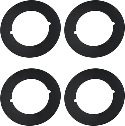 Littekenplaat Deur - Afdekplaat Deurslot - Beschadiging Herstellen - Verdikte Constructie - 2-1/8" ID 3-1/2" OD - Zwart