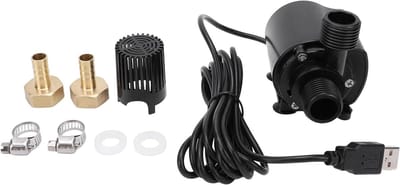 Microdompelbare waterpomp met circulatie-aanpassingsfunctie, 5V DC, 4W - fontein-vijverpomp, 500L, 180cm hoogte - vistank, aquarium - stil, borstelloos.