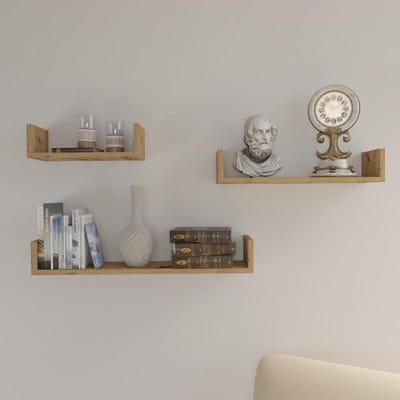 Matkam - Wandplank - EX3 Groot - Eiken Artisan Set van 3 planken
