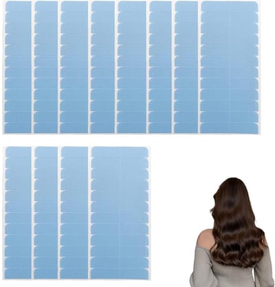 Dailygoods- Plakband 144 Stuks - Dubbelzijdig - Plakband voor Haarverlengingen - Onzichtbaar - Reserveband voor Pruik - 4 x 0,8 cm - Haartape