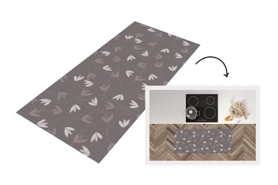 Keukenloper - Loper keuken - Patronen - Tulpen - Minimalistisch - 120x50 cm - Keukenloper vinyl