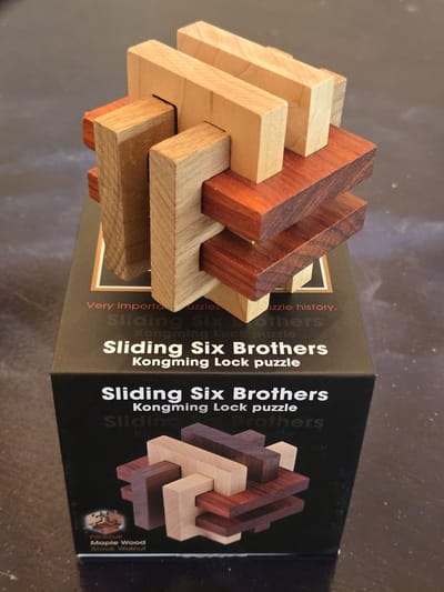 Eureka 3D VIP puzzel - Sliding Six Brothers - Kongming Lock puzzle