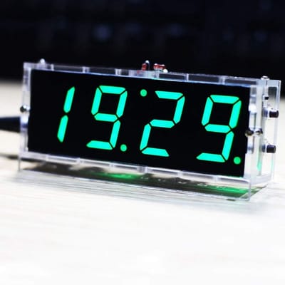 Allecto - DIY Digitale Klok Kit - Elektronische Klok - Ideaal voor Elektronica Liefhebbers - Groen - Alarm en Timer Functie - Makkelijk te Installeren