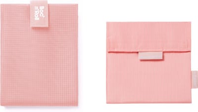 Boc’n’Roll - Snack'n'Go Voordeelset Active Pink - Herbruikbaar Boterhamzakje en Snackverpakking - Sluiting met klittenband - BPA-vrij - Waterdichte binnenlaag - Wasbaar tot 60°C