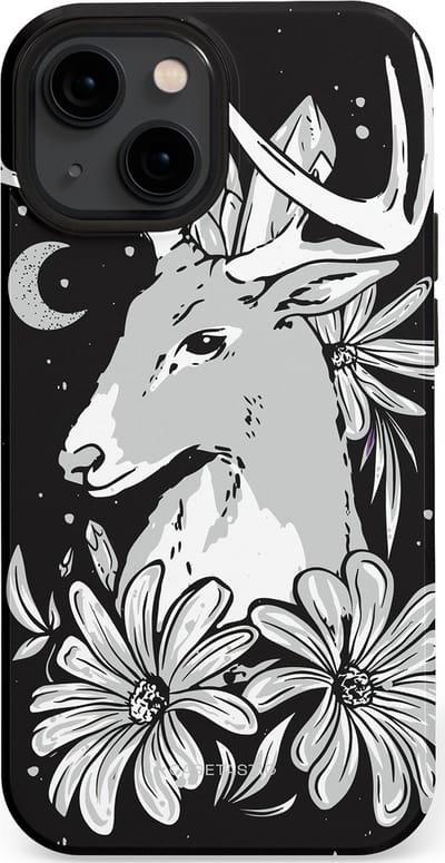 Casetastic Hoesje Geschikt voor Apple iPhone 13 Mini Magsafe - Stijlvolle Beschermende Duo-layer Case - Lunagewei