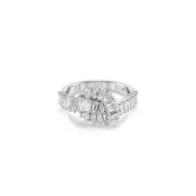Swarovski sieraden Matrix ring 5727122 | wit, collectie Matrix, elegante luxe uitstraling, moderne artistieke stijl met zirkonia