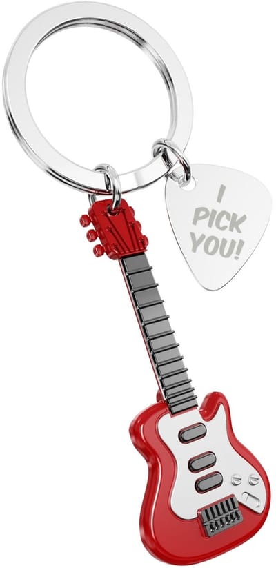 Metalmorphose Sleutelhanger Elektrische Gitaar + Plectrum