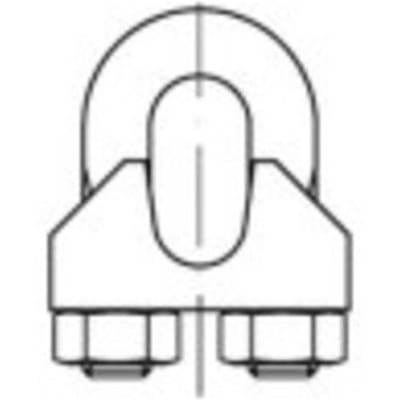 Staaldraadklem 16 mm M12 Staal Galvanisch verzinkt TOOLCRAFT 112510 10 stuk(s)