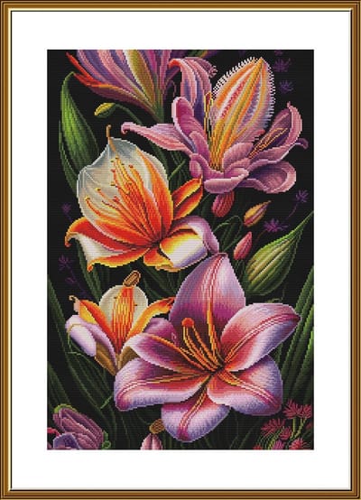 Borduurpakket Nova Sloboda - Flower rhapsody - Bloemen Rapsodie