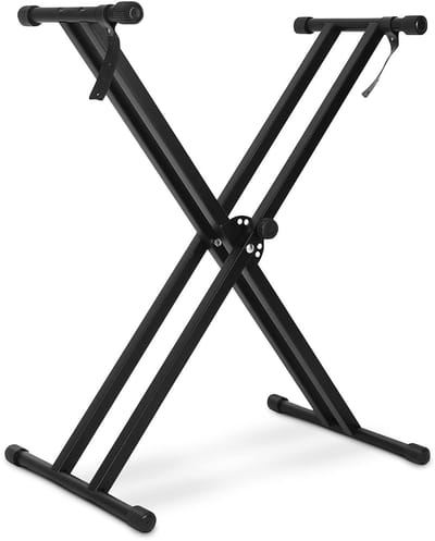 Dailygoody - Keyboardstandaard - In hoogte verstelbaar - Stevig en duurzaam - Zwart - E-piano houder - Geschikt voor thuisgebruik - Compact model