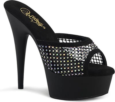 Pleaser - DELIGHT6016RM Muiltjes met hak - US 13 - 44 Shoes - Zwart