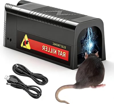 Elektrische muizenval en rattenval extra groot 1800 V voor binnengebruik - Professionele en effectieve oplossing tegen ongedierte