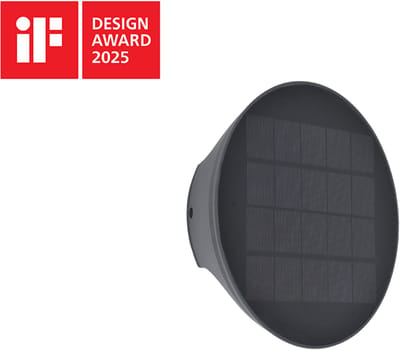 LUTEC Belka - LED hybrid wandlamp voor buiten - Hybride werking (zowel op zonne-energie als elektriciteit) - Langdurige werking (tot 10 uur) - Up & Down - 280Lm - 3000K warm wit licht - IP54 extra weerbestendig - Donkergrijs