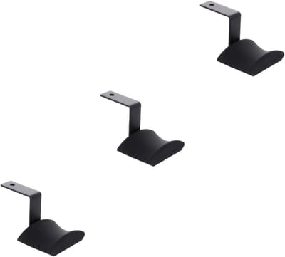Koptelefoon Hanger - Monitor Houder - Bureau Organisatie - Gebogen Ontwerp - 3 Stuks - Zwart