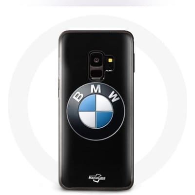 Samsung Galaxy S9 hoesje BMW Logo zwarte achtergrond zwart