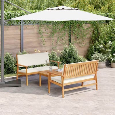 vidaXL Tuinbank Set 3 pcs Bruin 120 x 65,5 x 79 cm Massief Acacia Hout