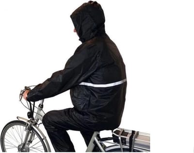 Regenpak Large- Blauw - Inclusief Broek & Jas capuchon- Lichtgewicht Regenkleding voor Fietsen, Wandelen