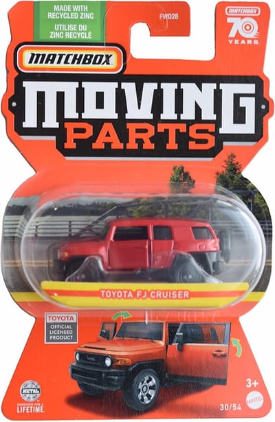 TOYOTA FJ CRUISER BLACK/RED 30/54 1:64 LONG CARD 70 YEARS MATCHBOX