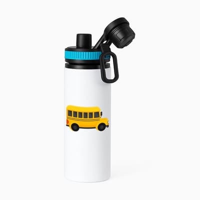 Hacebo® - Bussen waterfles met draaidop blauw - Auto - Buschauffeurs - Schoolbus - buschauffeuse - water fles - 850ML