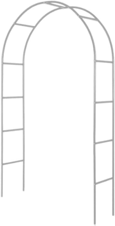 Rozenboog Metaal - Tuinpoort Klimplanten - Decoratieve Entree - Robuust Weerbestendig - 240x140x38cm - Wit