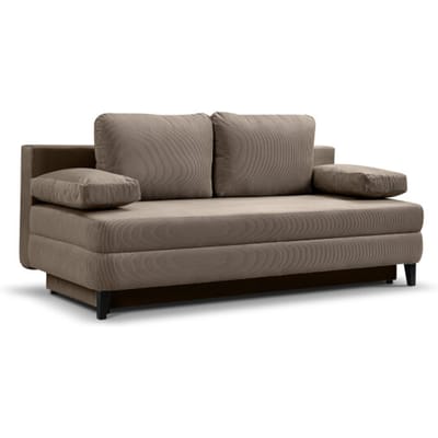 Sorto sofa bed 2.5 zits bruin-beige | Moderne slaapbank voor gasten - 100x200x91cm