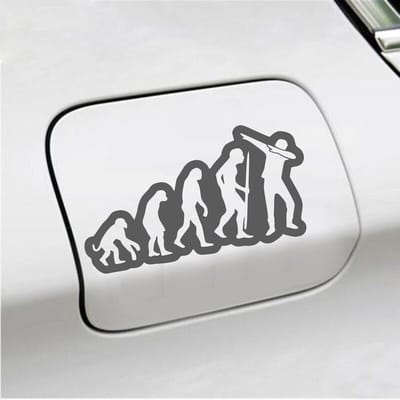 Bumpersticker - Dab - 7,7 X 14,8 - Antraciet