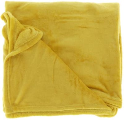Unique Living Blush Plaid - 150x200 cm - Bamboo Yellow