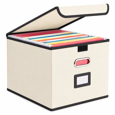 BOTC Document Organizer met 30 Vakken - Sorteerbak voor A4 Papier, Mappen & Documenten - Bureau Organizer voor Kantoor - Beige