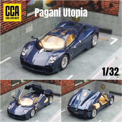 Modèle Réduit de Voiture Jouet Pagani Utopia 1/32 Environ 1:32 Miniatures Super Sport en Métal Moulé Sous Pression Son & Lumière Collection Pull Back Cadeau Pour Garçons