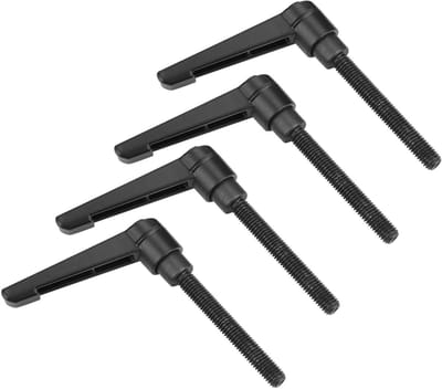 Verstelbare metalen knoppen voor machines - 4 stuks met M5 schroefdraad, klemhendel en verstelbare handgrepen, schroeflengte 40 mm