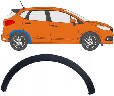 Zijlijst sierlijst achterspatbord voor Renault Captur 2013-2020 / Rechts