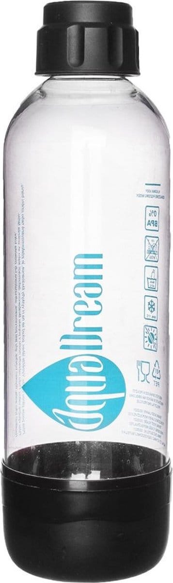 Waterfles voor Bruiswatertoestel Zwart AQUADREAM 1,1 l - Fles - Herbruikbare - Bruiswaterapparaat