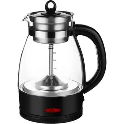 Volautomatische stoomtheemaker donkere thee glas gezondheidspot warmhoudfunctie elektrische theepot waterkoker 1L 220V black