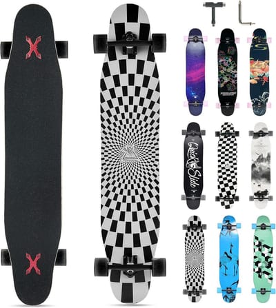 Compleet Skateboard Houten Deck Inclusief Stevige Trucks en Knipperende Wielen