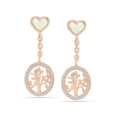 Vrouwen Tree of Life Dangle Oorbellen 925 Sterling Zilver BIPE021