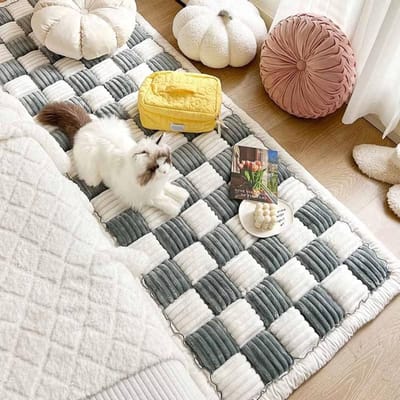 Coussin Chauffant pour Chien Tapis Chaud pour Siège Auto Couverture pour Animal de Compagnie Chat Couverture Antidérapante Lavable Coussin Protection Canapé Canapé pour Chiens Accessoires pour Animaux (as the picture,25.6 x 51.2inch)