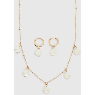 boohoo Dames Sieradenset Met Schelpen | Goud