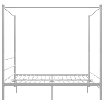 vidaXL - Hemelbedframe - metaal - wit - 180x200 - cm
