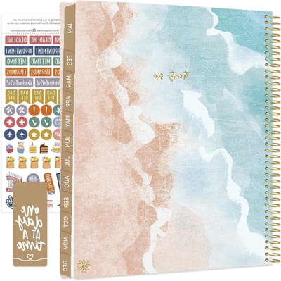 Agenda 2026 - Planner Organizer - Jaar Plannen - Met Stickers Tabbladen - 8.5 x 11 inch - Ocean Oasis