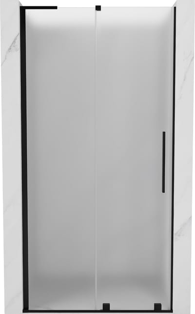 Mexen Velar L schuifdouchedeur 90 , matglas, zwart - 871-090-003-31-70
