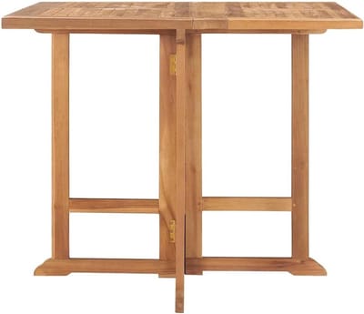 Inklapbare tuintafel - Houten tafel buiten - Buiten dineren - Ruimtebesparend design - 90 x 90 x 75 cm - Bruin